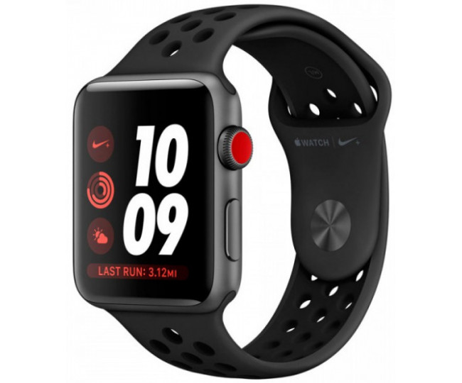 Apple Watch Series 3 Nike+ 42mm Space Alum Case with Black/Cool Gray Nike Sport Band (MQLD2) б/в